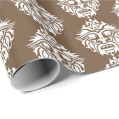 Stammmaske - Braunes glänzendes Papier, 30" x 6 Geschenkpapier (Rolleneckpunkt)