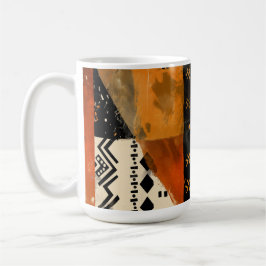 Stammmotive in Schwarz- und Erdtönen Kaffeetasse