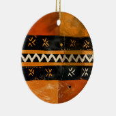 Stammmotive in Schwarz- und Erdtönen Keramik Ornament (Rechts)