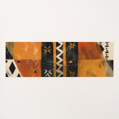 Stammmotive in Schwarz- und Erdtönen Yogamatte (Rückseite (Horizontal))