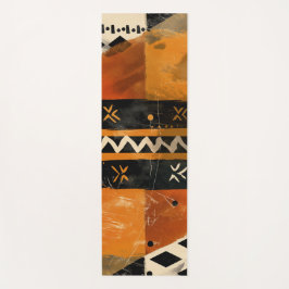 Stammmotive in Schwarz- und Erdtönen Yogamatte