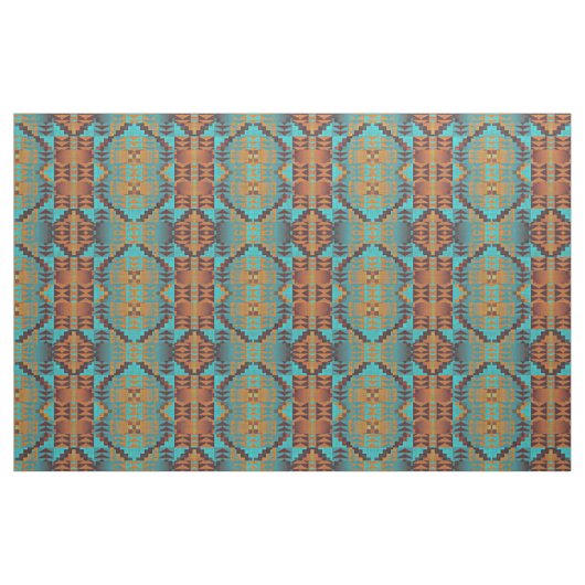 Stammmuster eines ethnischen Amerikanischen Ureinw Stoff (Fat Quarter (45,7 x 55,9 cm))
