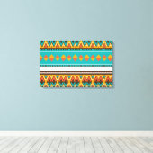 Stammmuster in Retrofarben Leinwanddruck (Insitu (Holzboden))