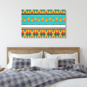 Stammmuster in Retrofarben Leinwanddruck (Insitu (Schlafzimmer))
