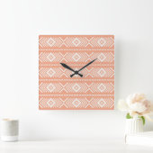 Stammmuster Quadratische Wanduhr (Zuhause)