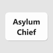 Stammname des Asylbewerbers Namensschild (Vorderseite)