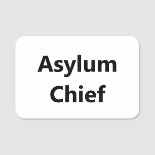 Stammname des Asylbewerbers Namensschild