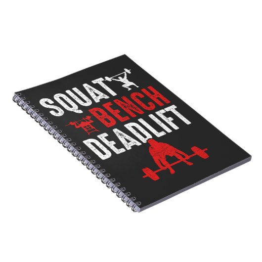 Stammpackbank Deadlift Gym Workout Power Hebe Notizblock (Rechte Seite)
