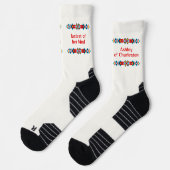 Stammrahmen für Ihren Namen auf Weiß Socken (Links)