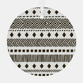 Stammrhythmen: Ethnisch geometrische Muster Ornament Aus Glas (Rückseite)