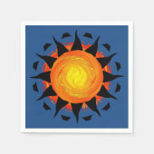 Stammsonne in Blau Serviette (Vorderseite)