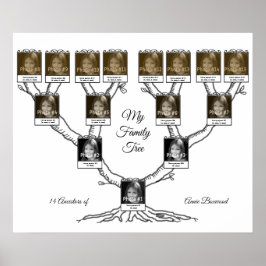 Stammstruktur mit 15 benutzerdefinierten Fotos und Poster