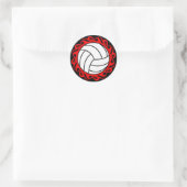 Stammvolleyball Runder Aufkleber (Tasche)