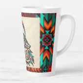 StammWolf heult auf dem Mond Latte Tasse (Rechts)