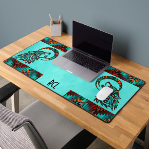 StammWolf heult auf dem Mond Schreibtischunterlage