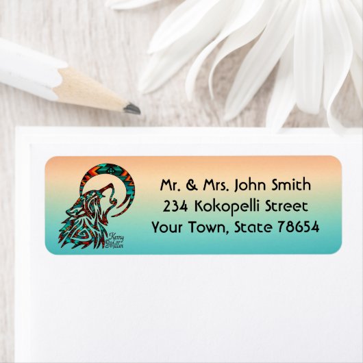 StammWolf heult auf dem Mondschild (Insitu)