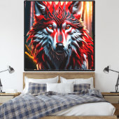 Stammwolf Leinwanddruck (Insitu (Schlafzimmer))