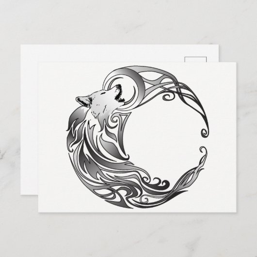 StammWolf - Schattiert Postkarte (Vorne/Hinten)