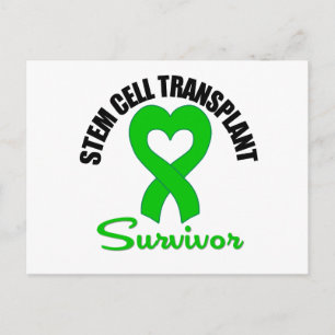 Stammzelltransplantation Überlebensmittel Herzkran Postkarte