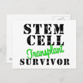 Stammzelltransplantatübersiedlung Postkarte (Vorne/Hinten)