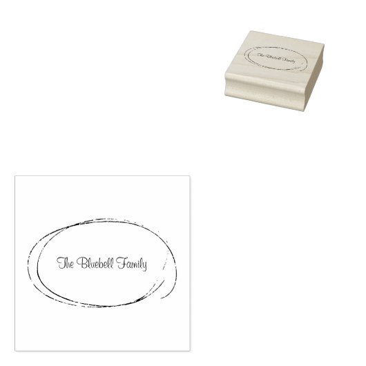 Stamp (5 cm x 5 cm) - Family Name Gummistempel (Stempel)