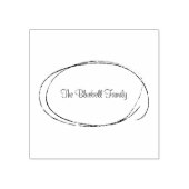 Stamp (5 cm x 5 cm) - Family Name Gummistempel (Prägung)