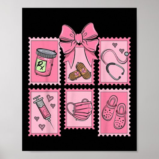 Stamp Bow Apotheke Pille Cpht Apotheker Techniker Poster (Vorne)
