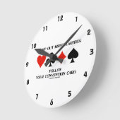Stamp Out Irregularities Follow Runde Wanduhr (Winkel)