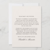 Stamp Style Modern Ivory One Photo Thank You Card Einladung (Rückseite)