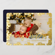 Stamped Floral Frame Photo