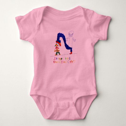 Stampfen der Patriarchy Baby Strampler (Vorderseite)