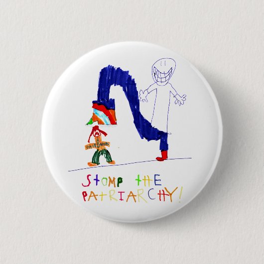 Stampfen der Patriarchy Button (Vorderseite)
