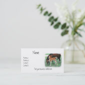 Stampfenfohlen Crosstitch Visitenkarte (Stehend Vorderseite)