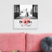 Stamps Heart Rustic Mr. & Mrs. Wedding Leinwanddruck (Insitu (Wohnzimmer))