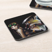 Stampunk-Träume des Fluges Getränkeuntersetzer (Linke Seite)