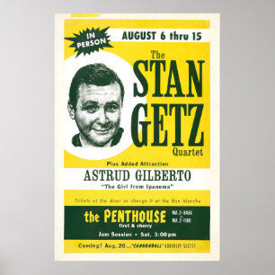 Stan Getz - Astrud Gilberto Jazzplakat - Mädchen Poster