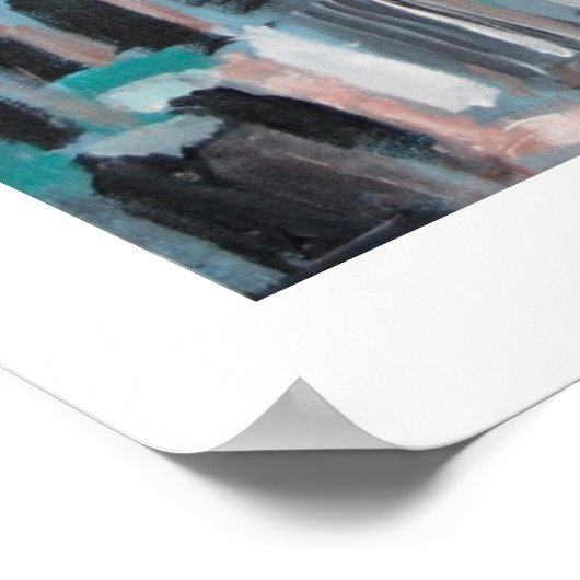 Stan Levine "Chicago Skyline" Poster (Ecke)