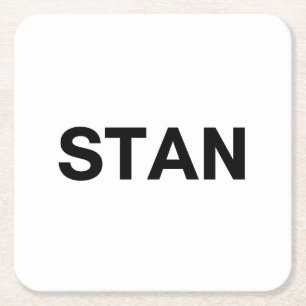 stan rechteckiger pappuntersetzer