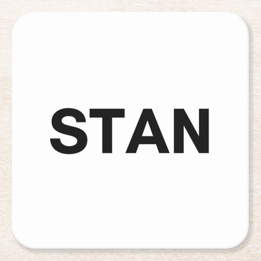 stan rechteckiger pappuntersetzer (Vorderseite)