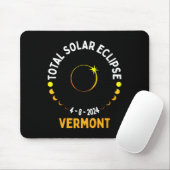 Stand: 04 08 24 Gesamt Solar Eclipse 2024 Vermont Mousepad (Mit Mouse)