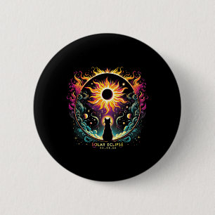 Stand: 8. April 2024 Solar Eclipse Cat Lover Button