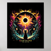 Stand: 8. April 2024 Solar Eclipse Cat Lover Poster (Vorne)