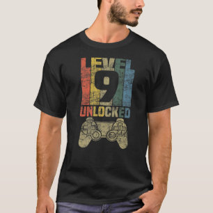 Stand 9: Unverschlossenes Videospiel 9. Geburtstag T-Shirt
