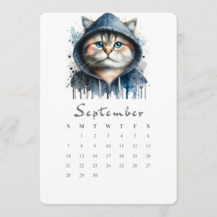 Stand-Alone Kalender - Kitty Splash Art Menükarte