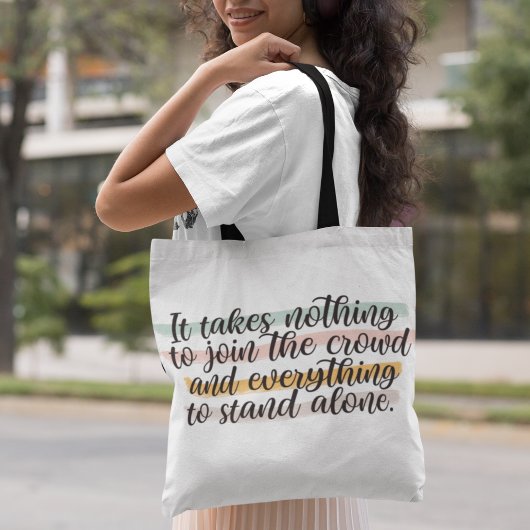 Stand Along Zitat Homeschool Totasche Tasche