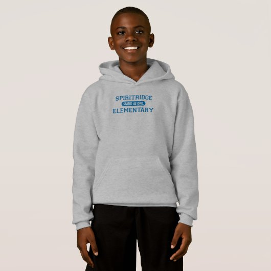Stand als einer scherzt den Hoodie (grau) (Vorne ganz)