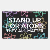 STAND AUF FÜR ATOME RECHTECKIGER AUFKLEBER (Vorderseite)