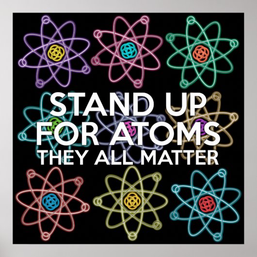 STAND AUF FÜR ATOMScience Joke Poster (Vorne)