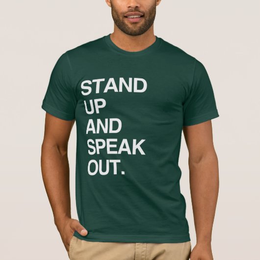 STAND AUF UND SPRACHE AUS T-Shirt (Vorderseite)