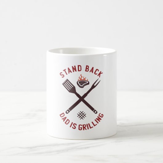 Stand Back Dad Is Grilling Kaffeetasse (Mittel)